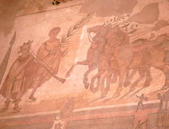 Antike Mosaiken mit Musikdarstellungen Mittelmeer