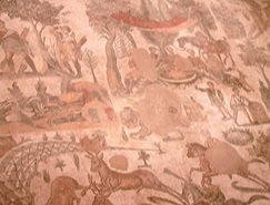 Antike Mosaiken mit Musikdarstellungen Mittelmeer