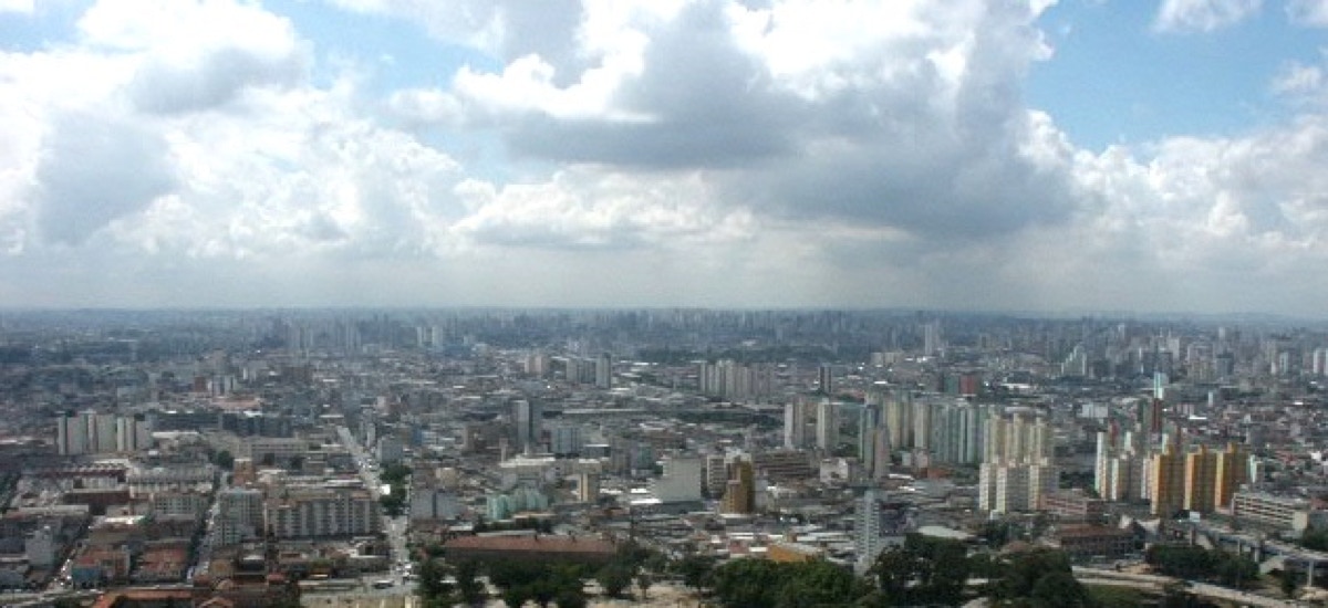 Vista aérea de São Paulo a partir da plataforma do Bando co Estado de São Paulo