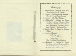 Programm Zentenar W. Goethe in São Paulo 1932